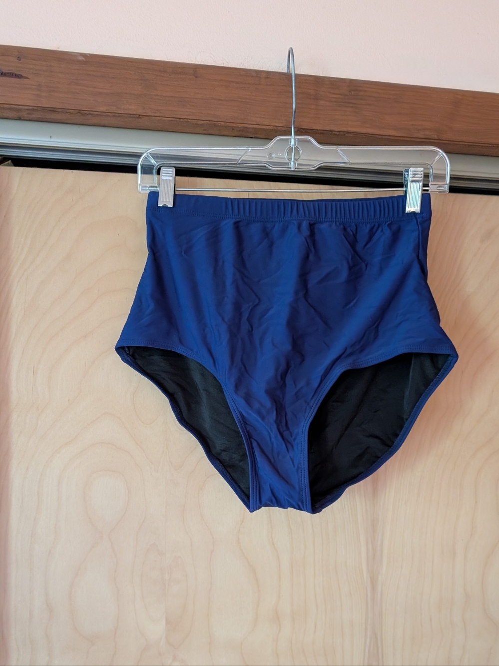 NWOT High-Waist Tummy Control Navy Swim Bottoms